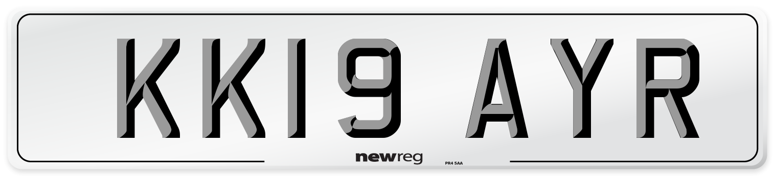 KK19 AYR Number Plate from New Reg